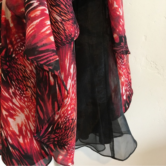 🤍 euc | Bebe | beautiful ikat chiffon babydoll dress - Picture 4 of 7